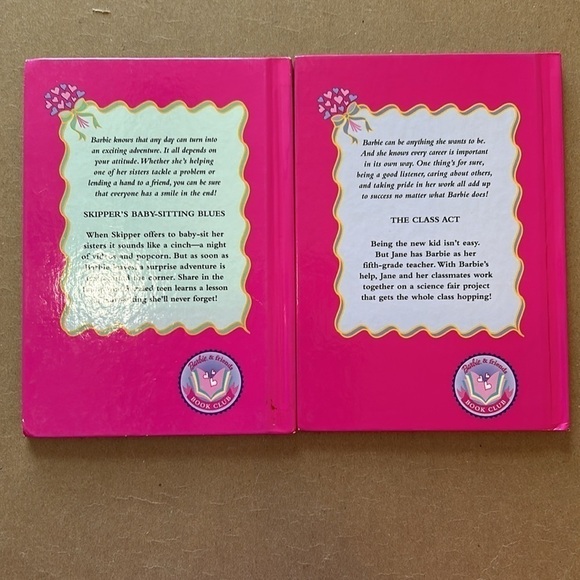EUC 2 hardcover Barbie & Friends Book Club Skipper's Babysitting Blues Class Act - Picture 2 of 11